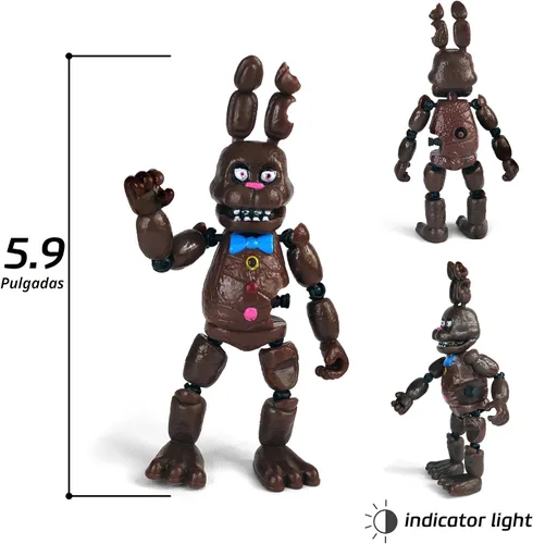 Vista 7 de Toysvill Inspirado en Five Nights at Freddys Colección Chocolate Figuras de acción de Freddy's (FNAF) Juego de 6 piezas