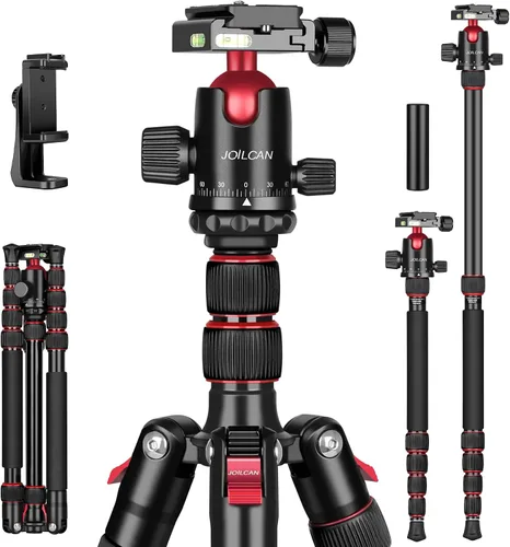 Vista 10 de Trípode resistente de 80/85 pulgadas para cámara y teléfono, trípodes monopié de 85" para cámara, trípode para binoculares DSLR, visores ópticos