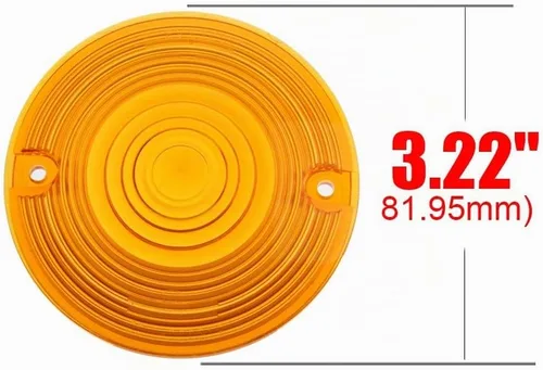 Vista 3 de NTHREEAUTO - Cubierta de lente de luz direccional plana de 3 1/4 pulgadas ámbar compatible con Harley Touring Electra Glide Road King Softail