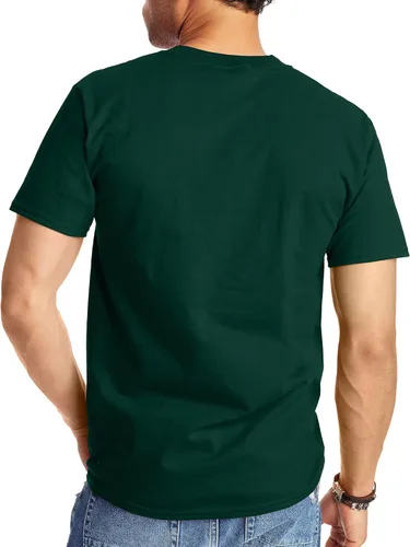 Vista 2 de Hanes Beefy-t - Camiseta clásica de algodón pesado para hombre, paquete de 1 o 2unidades, disponible en tallas Tall