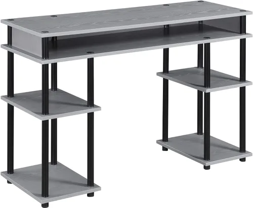 Vista 27 de Convenience Concepts Designs2Go No Tools - Escritorio para estudiantes de 47.25 pulgadas, escritorio contemporáneo para oficina, dormitorio y Blanco