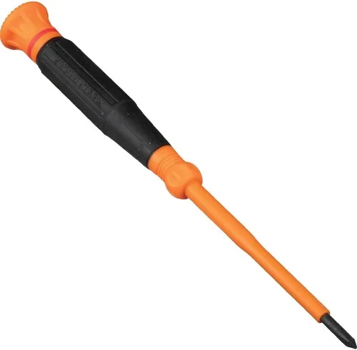 Vista 10 de Klein Tools 6233INS - Destornillador de precisión aislado, mini destornillador eléctrico Phillips #0, 1000 voltios, mango de agarre acolchado