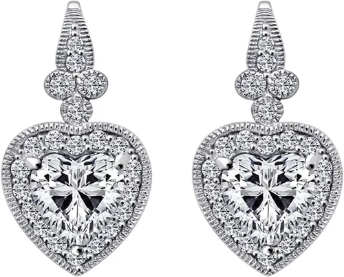 Vista 2 de Tienda Collection Platinum-Plated Sterling Silver Infinite Elements Cubic Zirconia Drop Earrings
