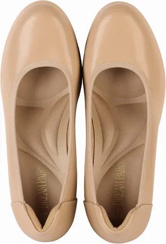 Vista 5 de DREAM PAIRS Zapatos de tacón bajo con punta cerrada y gruesos para mujer, zapatos de trabajo cómodos con punta redonda para vestido de boda