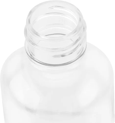 Vista 3 de 64 botellas de plástico de 4 onzas, botellas dispensadoras redondas con tapa superior giratoria para manualidades, cocina, hogar, transparente