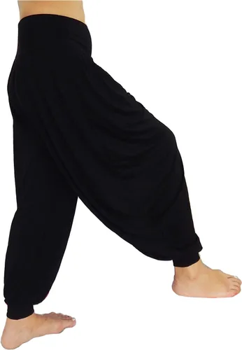 Vista 3 de Pantalones holgados con cintura elástica y harem Aladdin para mujer