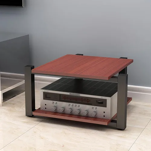 Vista 19 de Soporte para medios AV, estantería audiovisual, gabinete estéreo, torre de estante de audio, gabinete de consola de reproductor de discos, estantes