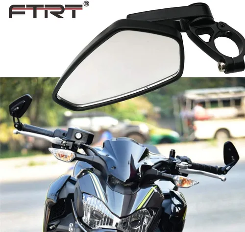 Vista 6 de Espejo retrovisor universal para motocicleta de 7/8 pulgadas, compatible con YZF R1 R6 FZ07 / GROM CB500F/NINJA 650R Z125 Z7500 Z900 ER6N ER6F