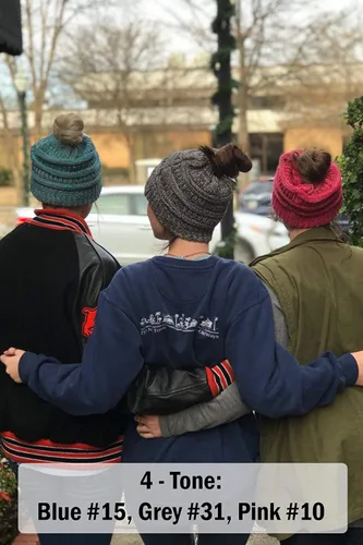 Vista 51 de Funky Junque - Gorro para mujer con ranura para cola de caballo