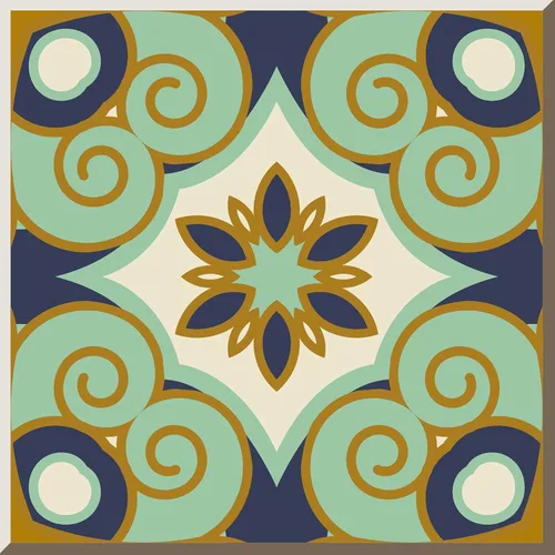 Vista 36 de Pegatinas de Azulejos Estilo Azulejo Español Portugués Despegar y Pegar para Salpicadero Juego de 16 piezas (3.9_10)