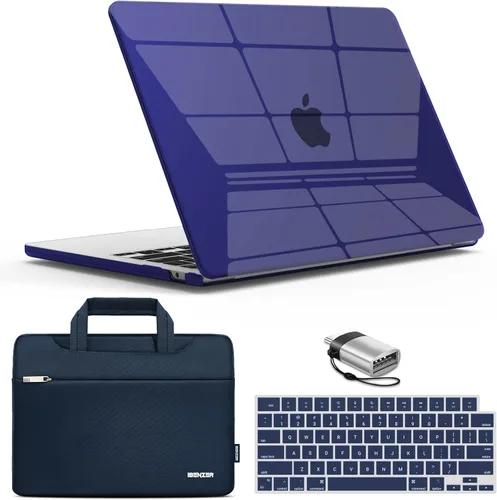 Vista 28 de IBENZER Compatible con MacBook Air de 13 pulgadas 2026 2025 2024 2023 2022 M4 A3240 M3 A3113 M2 A2681, carcasa rígida, funda y cubierta de teclado