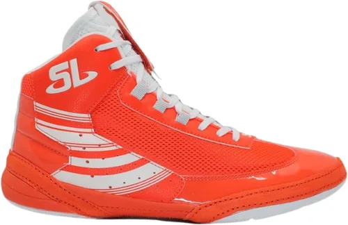Vista 2 de ScrapLife Wrestling Tenis de lucha libre Ascend One Signature Bo Nickal Tiger Eye naranjablanco Premium Adulto, BlancoAnaranjado