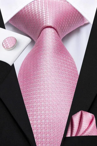 Vista 45 de Dubulle Corbata tejida de cachemira para hombre y gemelos de pañuelo para hombre, conjunto de gemelos para boda formal y negocios