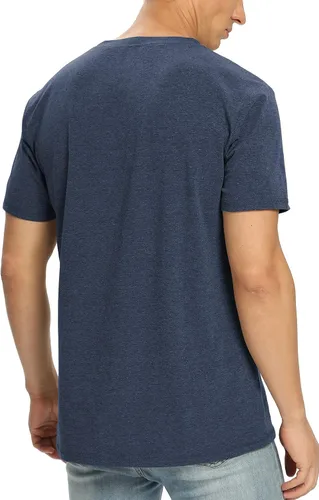 Vista 37 de NITAGUT Camiseta clásica de algodón para hombre con cuello redondo