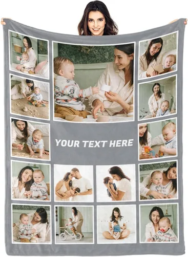Vista 42 de envía al día siguiente, manta personalizada con texto en imagen, manta personalizada de foto, manta de franela personalizada, regalos personalizados