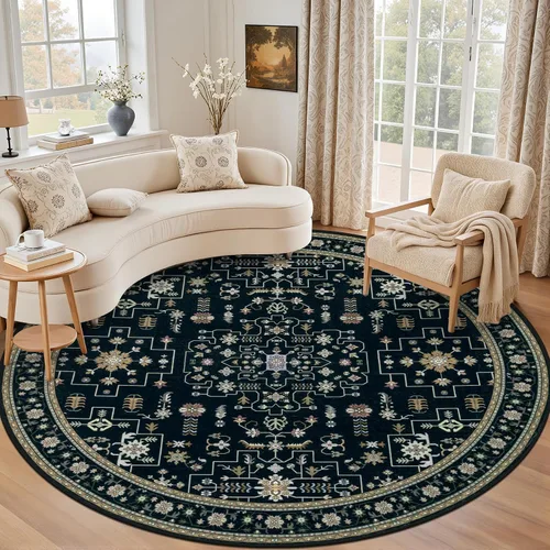 Vista 44 de Alfombras de área de 2x3 para sala de estar: alfombra vintage Beige