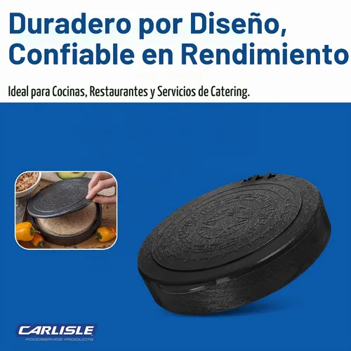 Vista 7 de Carlisle FoodService Products 071003 Servidor de tortilla aislado con bisagras, 7 pulgadas/1 pulgada, negro
