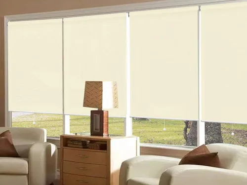 Vista 2 de Persianas blackout enrollables personalizadas simples y elegantes, para ventanas, puertas, puertas francesas, ahorro de energía, protección UV