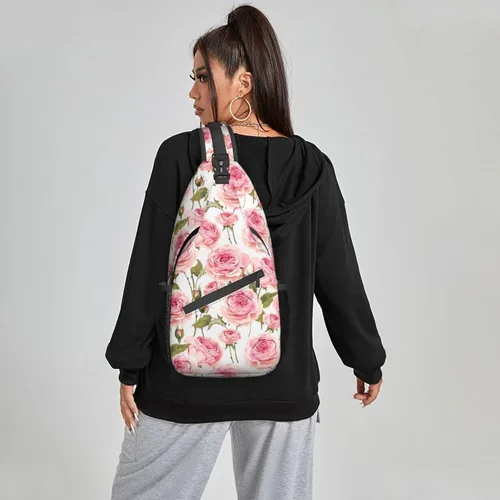 Vista 6 de Famame Mochila bandolera para el pecho, bolsa de hombro, gimnasio, ciclismo, viajes, senderismo, mochila para hombres y mujeres, Multicolor 36