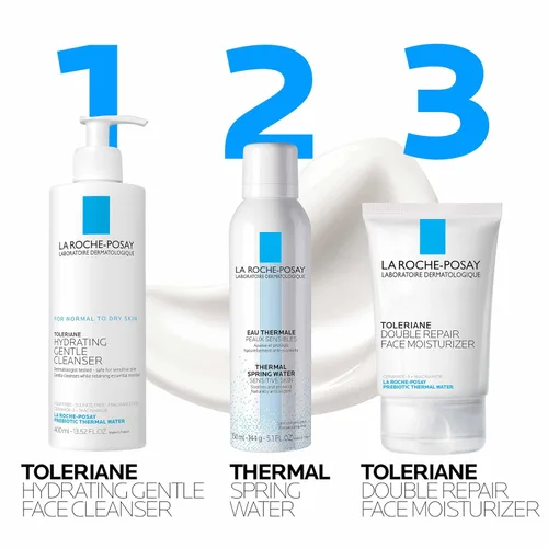 Vista 8 de La Roche-Posay Toleriane Double Repair Face Moisturizer, Daily Moisturizer Face Cream with Ceramide & Niacinamide for All Skin Types, Immediate
