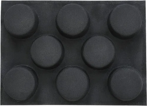 Vista 6 de Bluedrop El pan del bollo del silicón forma las bandejas redondas de la forma perforada los moldes de la panadería caben el tamaño medio
