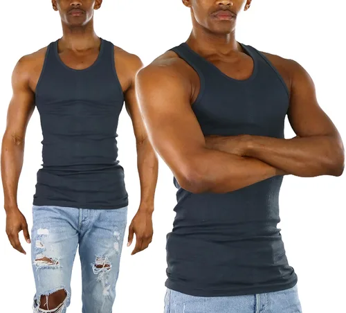 Vista 2 de ToBeInStyle Camiseta larga sin mangas para hombre