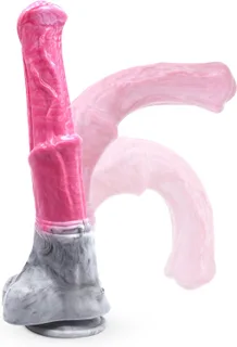 Consolador de caballo de polla gruesa juguetes sexuales de 12 pulgadas pene monstruo realista para parejas | Grithy Pink Silicone Dildos Anal Plug