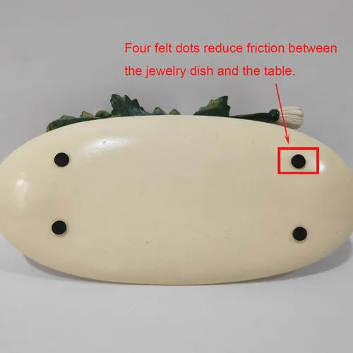 Vista 5 de Plato de joyería de resina de tulipán rosa Soporte para anillos y bandeja para baratijas Elegante organizador de joyas para mujer Regalo