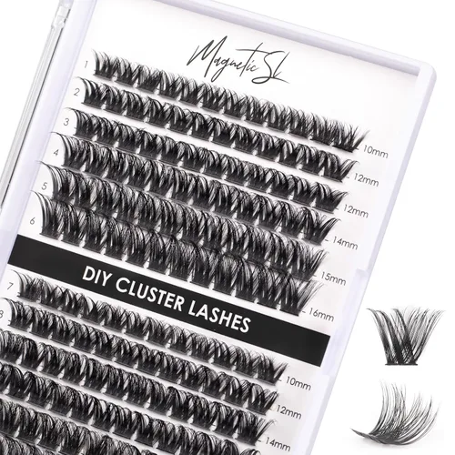 Vista 26 de Extensiones de pestañas en racimo, 72 racimos de pestañas individuales, extensiones de pestañas postizas, kit de extensión de pestañas para colocar