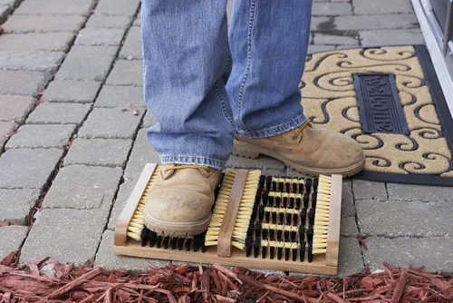 Vista 7 de Superio Rascador de zapatos y botas, cepillo para limpiar zapatos exteriores de 10.5 x 14 pulgadas, limpia profundamente y elimina toda la suciedad