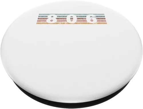 Vista 2 de 806 Area Code Retro Texas Amarillo PopSockets Swappable PopGrip