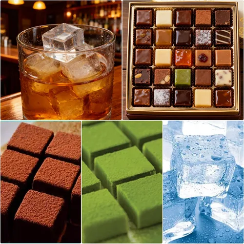 Vista 7 de Paquete de 2 moldes cuadrados de silicona para chocolate, moldes de silicona para caramelo de 40 cavidades para chocolate, cubitos de hielo