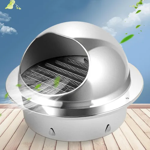 Vista 2 de Tapón de chimenea de acero inoxidable 304, protector de tubería para tubería, tapa de escape de lluvia, tapa de lluvia de chimenea, tapa