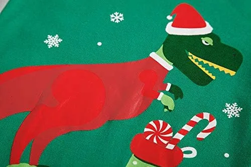 Vista 3 de Family Feeling Juegos de pijama de dinosaurio para niños pequeños, 100 % algodón