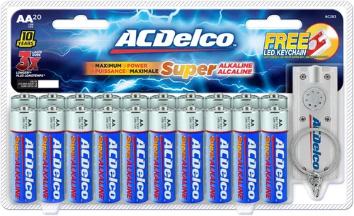 Vista 2 de ACDelco - Paquete de 20 pilas AA y AAA, superalcalinas, 10 años de vida útil
