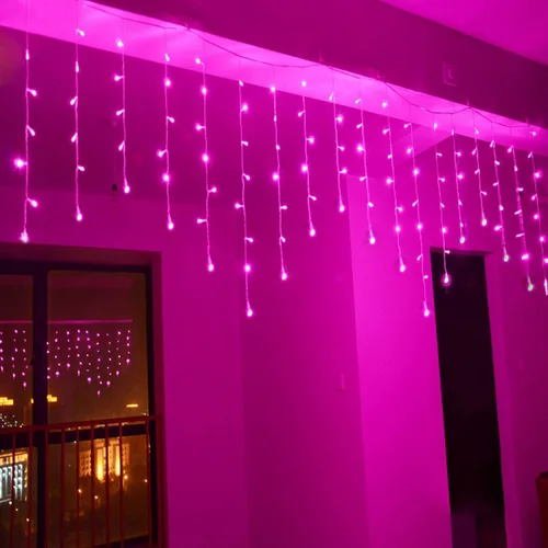Vista 5 de Lainin Tira de luces LED de 96 luces LED enlazables de 11.5 ft con 8 modos de control para interior/exterior/patio/boda/fiesta de Navidad