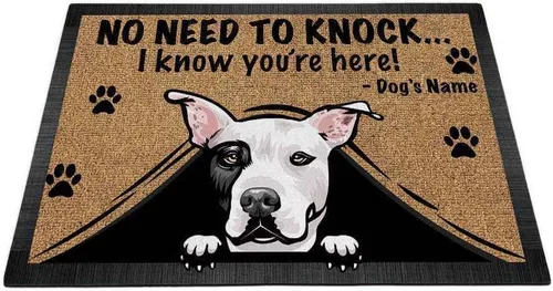 Vista 15 de Felpudo personalizado Peeking Dog Labrador No Need to Knock I Konw You're Here 23.6 x 15.7 pulgadas