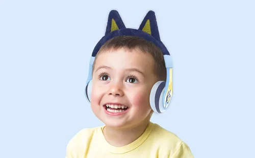 Vista 2 de Auriculares Bluetooth Bluetooth para niños, auriculares inalámbricos con reducción de volumen
