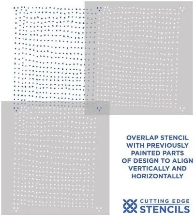 Vista 5 de Myriad Allover Stencil - Plantillas reutilizables para decoración de bricolaje - por Cutting Edge Stencils