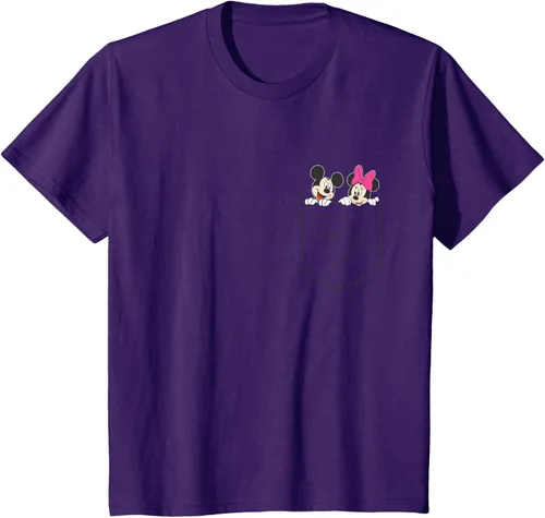 Vista 21 de Disney Mickey & Minnie Mouse - Camiseta de bolsillo pequeño para pareja