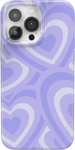 Vista 173 de Casely iPhone 14 Pro Case All Boo'd Up Purple Ghost Compatible with MagSafe Classic Ultra Thin Design