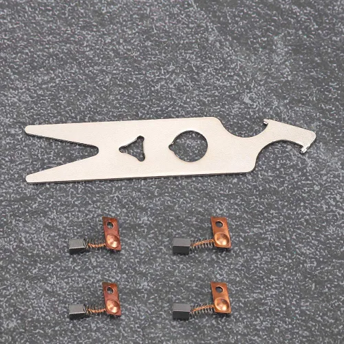 Vista 9 de Juego de 2 pares de llaves de cepillo de carbono, accesorios de pieza de repuesto para taladro de uñas, incluye cepillo de carbono y llave