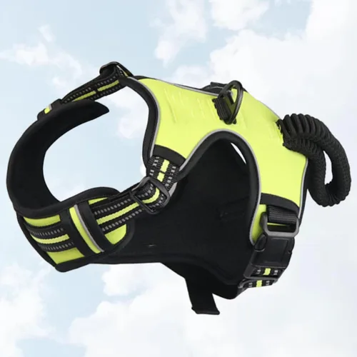 Vista 6 de GANAZONO Pet Harness No Pull Reflective Vest Harness for Medium Large Dogs with Adjustable Chest Strap and Soft Padding XL Green