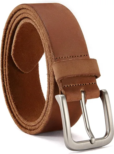 Vista 16 de CHAOREN Cinturón de cuero de grano completo para hombre, cinturones de trabajo para hombres, resistentes, uso diario para pantalones de mezclilla
