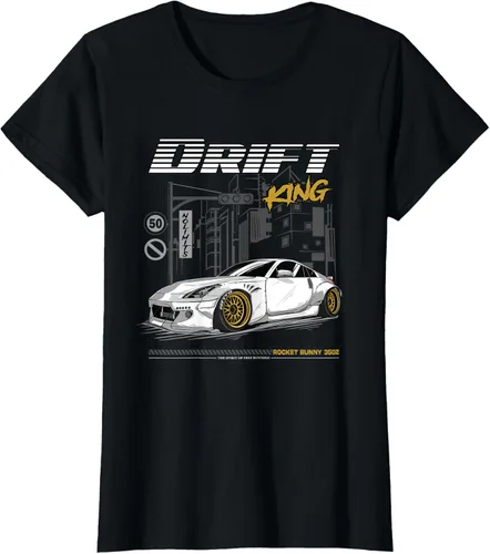 Vista 37 de Z34 370 Fairlady Z - Camiseta gráfica de cuerpo ancho, Negro, S