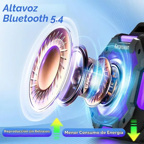 Vista 3 de Altavoz Bluetooth para Ducha, Altavoces Bluetooth Portátiles IPX7 Impermeables para Ducha Inalámbricos, Altavoz al Aire Libre con Luces
