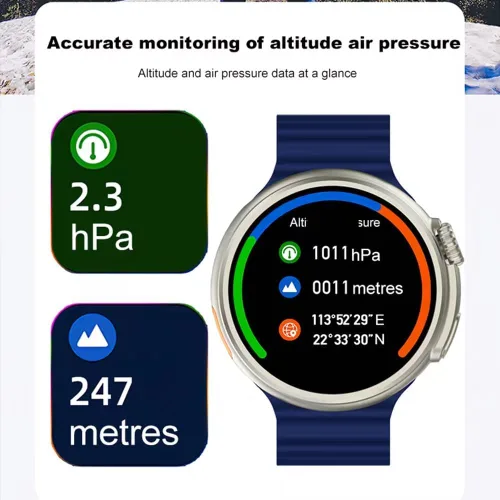 Vista 2 de ButxeT Smartwatch Z78 Ultra, reloj inteligente de fitness con pantalla redonda a color de 1.52 pulgadas, reloj inteligente multifuncional