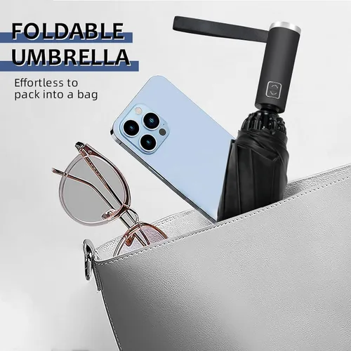 Vista 2 de VOUUY 2-Pack Travel Umbrella, Unbreakable 10 RIBS Umbrella, Windproof Umbrellas for Rain & Sun, Automatic, Foldable Reverse Rain Umbrella for Women