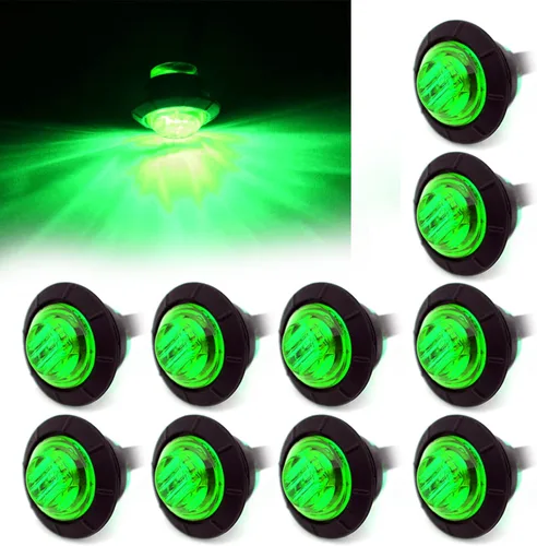 Vista 15 de Luz LED Purishion de 10 x 3/4 pulgadas. Luz redonda para faro delantero y trasero, luz indicadora para camión, coche, remolque, furgoneta, caravana