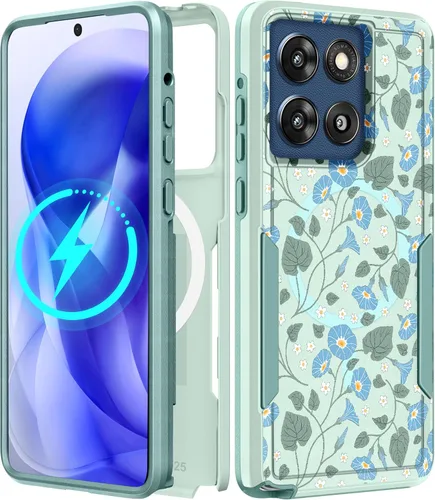 Vista 83 de Funda para Moto G 5G 2024 – Compatible con MagSafe para mujeres y niñas, bonita funda protectora magnética para teléfono, diseño femenino Kawaii